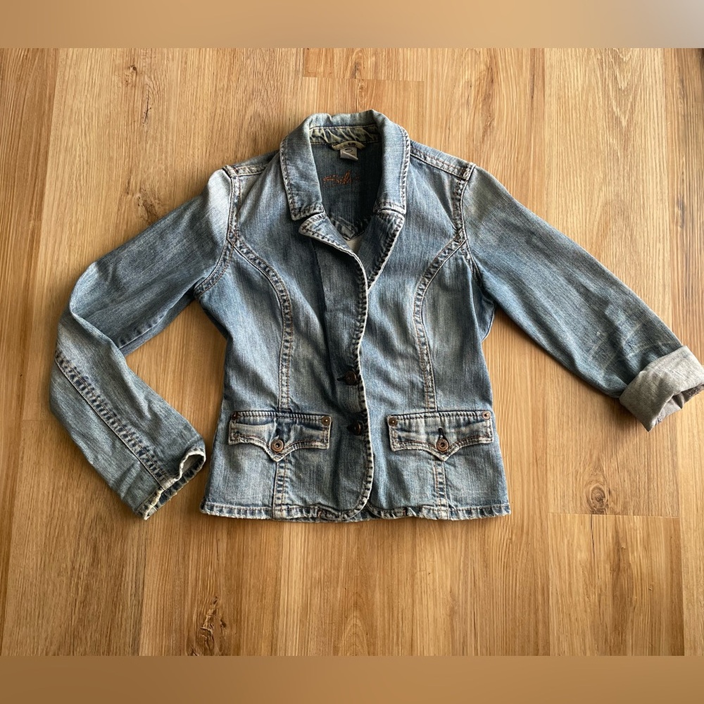 Silver Jeans Light Blue Fitted Denim Jacket